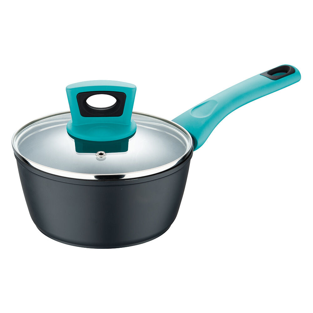 2PK Bergner 16cm Forged Induction Kitchen Saucepan With Lid Assorted