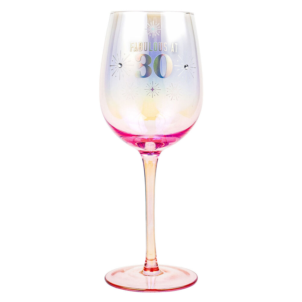 2PK LMD 30th Holographic 430ml Stemmed Red Wine Glass Drinkware
