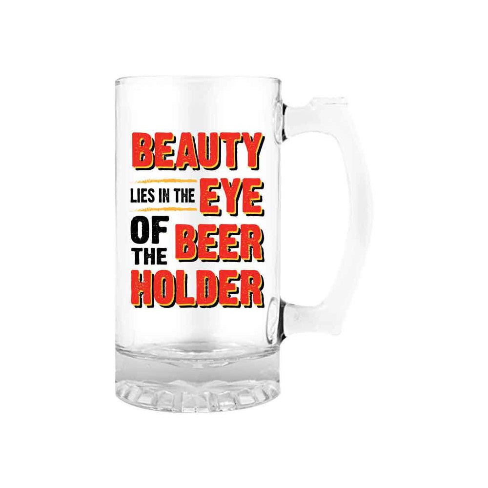 2PK Beauty Is In The 490ml/18cm Beer/Cider Drinking Glass w/ Handle