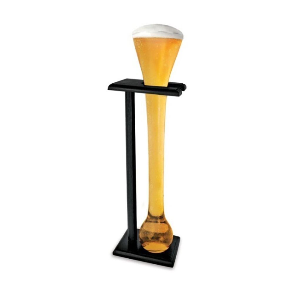 Yard Beer Drinking Cone Novelty Glass w/Stand 1.5L