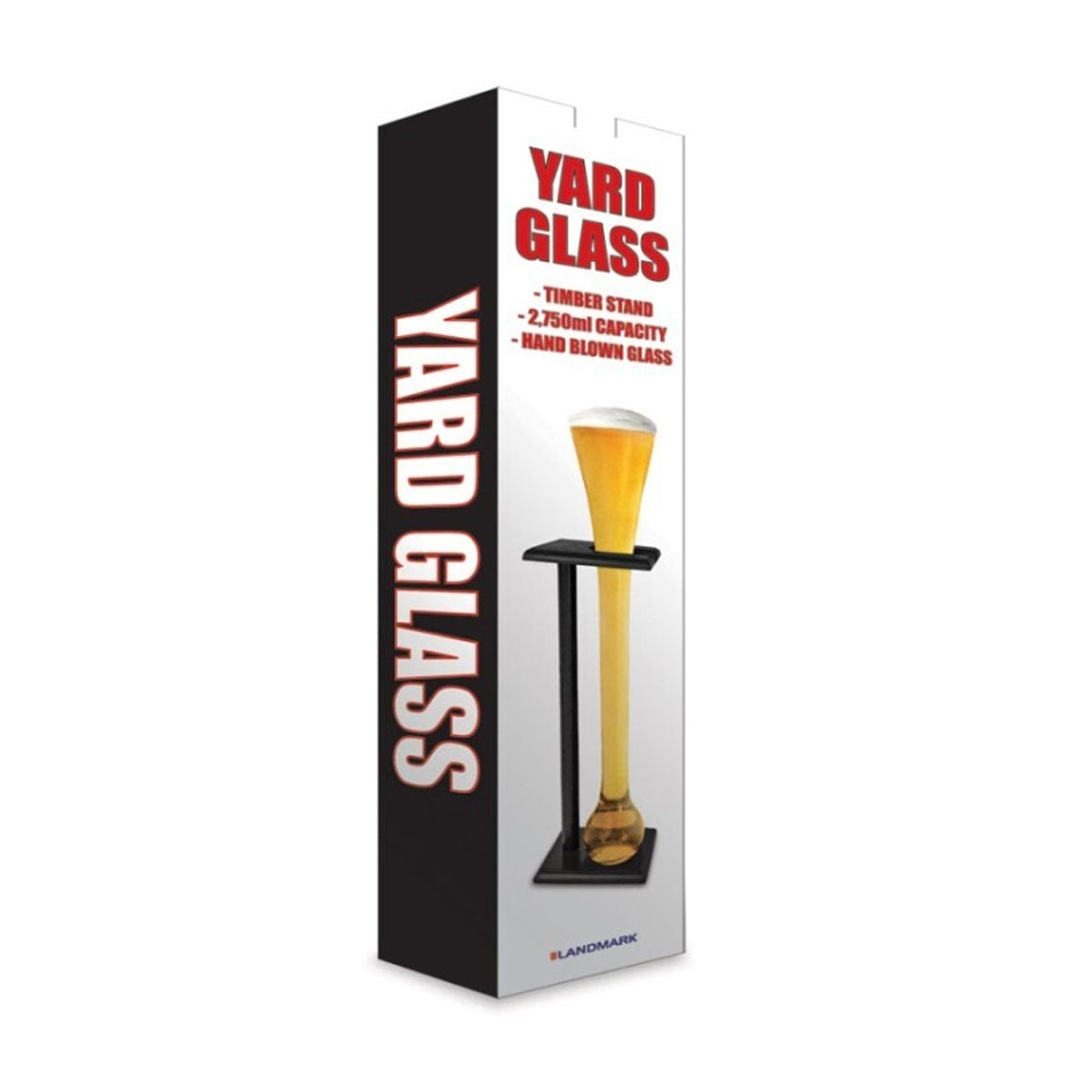 Yard Beer Drinking Cone Novelty Glass w/Stand 2.75L