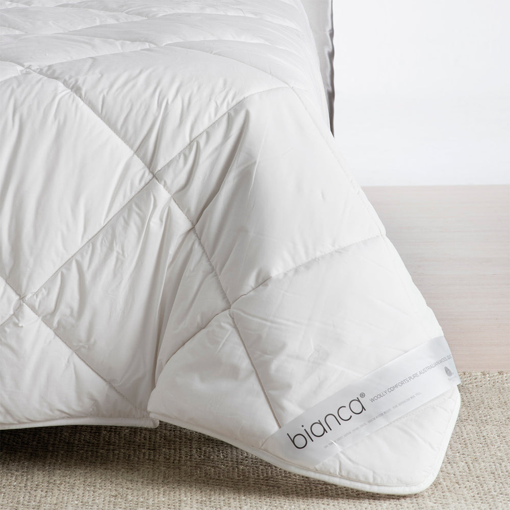 Bianca Woolly Comforts Australian Wool Quilt 550gsm WHT - Double Bed