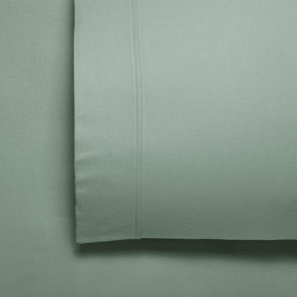 Bianca Fletcher 170gsm Cotton Twill Flannelette Sheet Set Sage