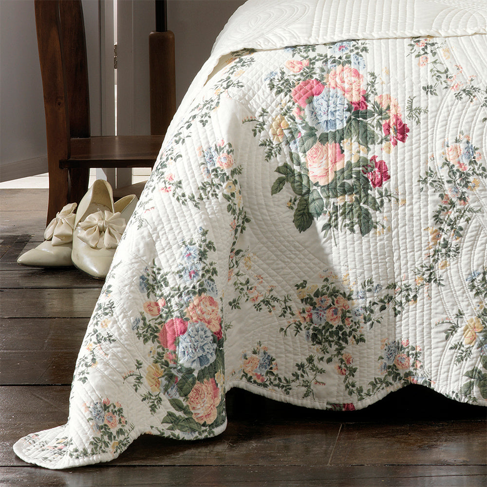 Bianca Rosedale Multi Bedspread Set Green - Single Bed