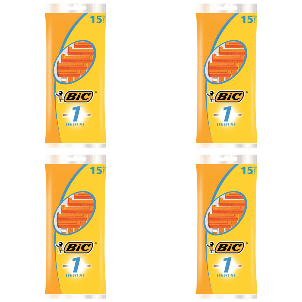 4x 15pc Bic Medi Facial Shaver Sensitive