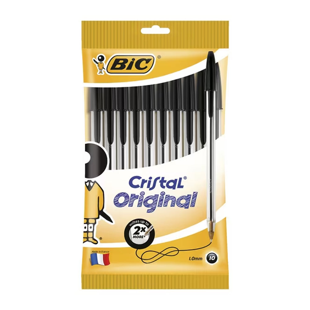 120pc Bic Cristal Original Ballpoint Pen 1.0mm Nib - Black
