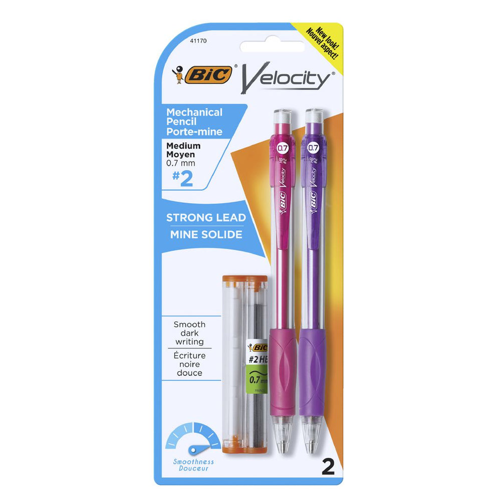 12pc Bic Velocity Mechanical Pencil Original 0.7mm Assorted