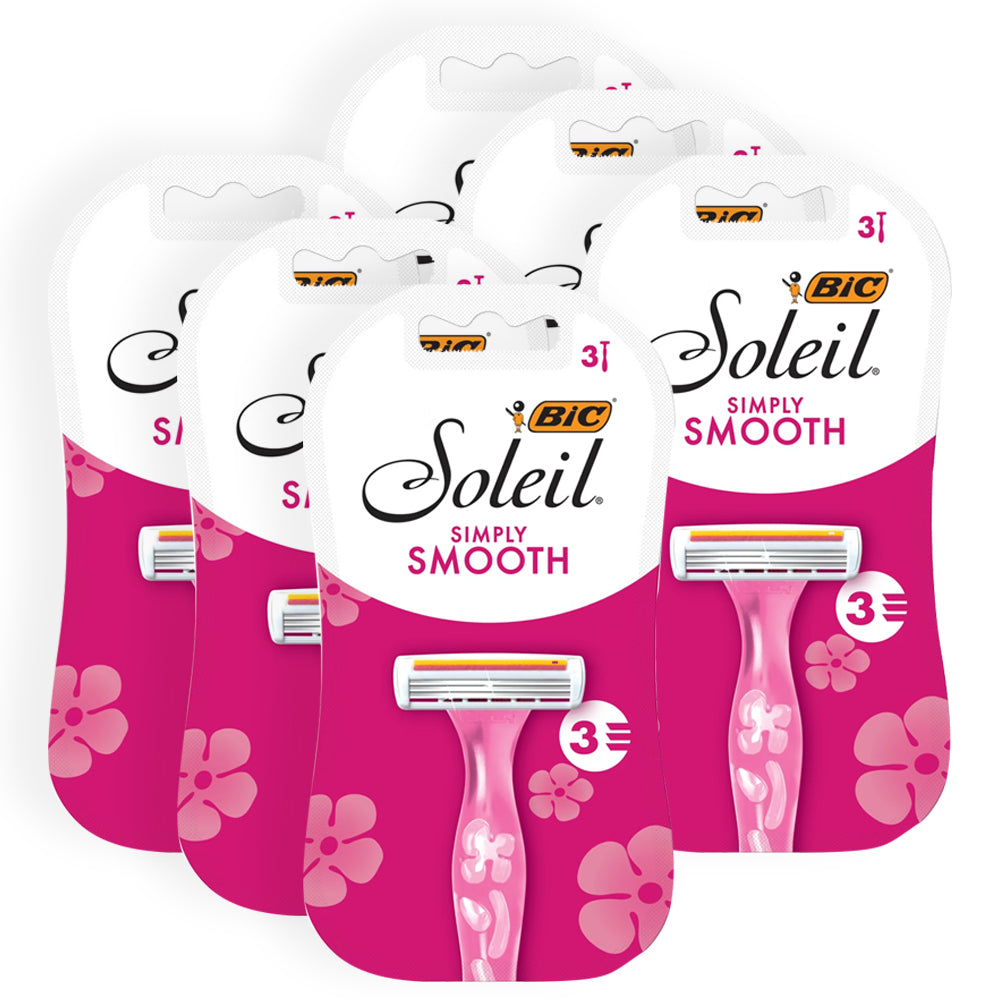 18pc Bic Soleil Simply Smooth 3 Blade Razors
