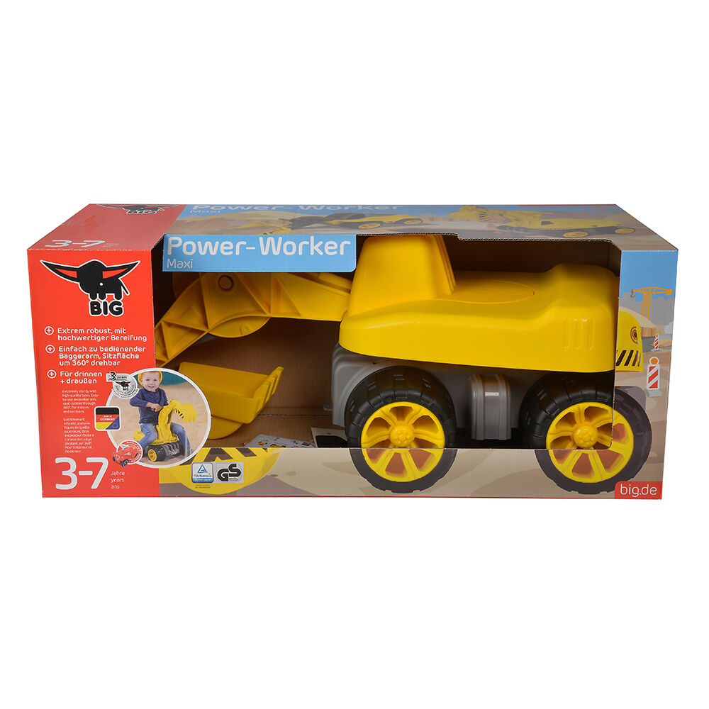 Big Power Worker Maxi-Digger Kids Rid-On Toy Truck 3y+