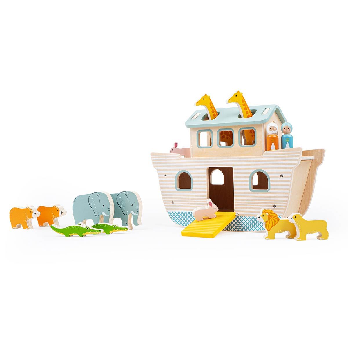 Bigjigs Toys 33.7cm FSC Noah's Ark Kids Wooden Toy 12m+