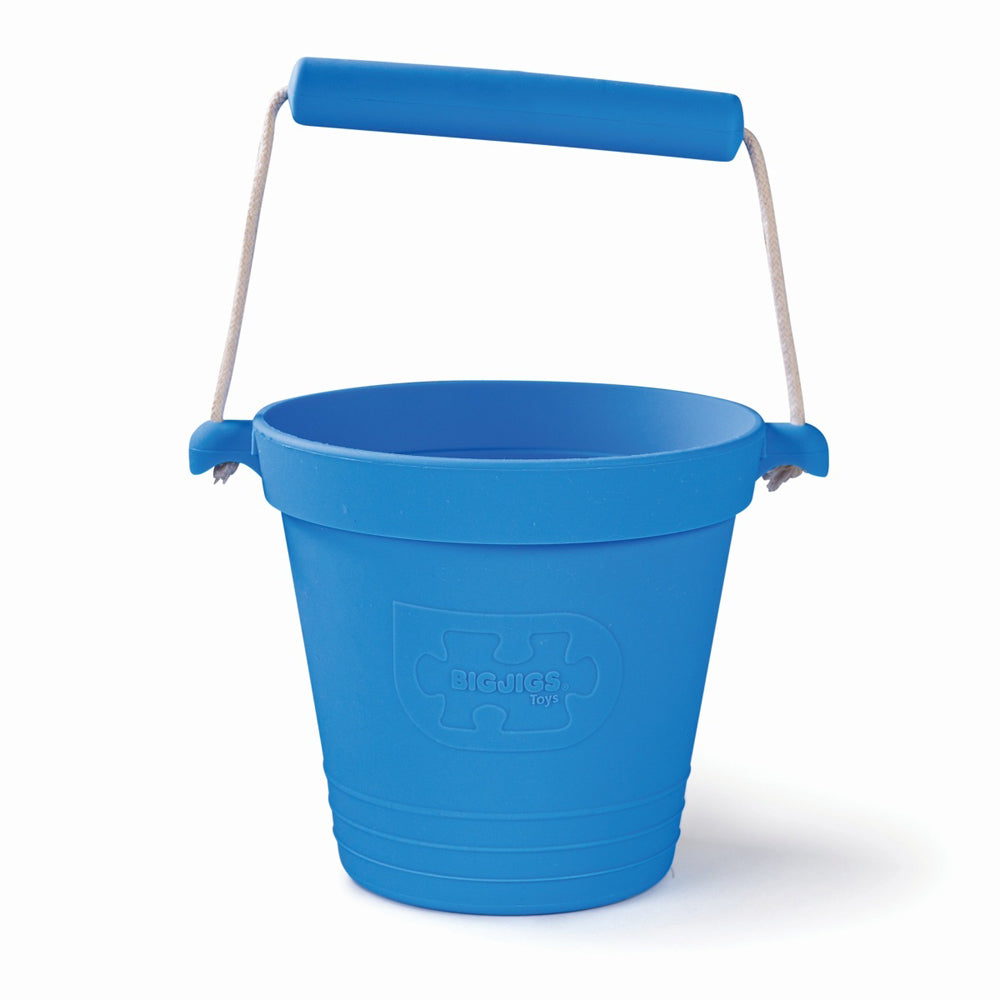 2PK Bigjigs Toys 14cm Activity Bucket Kids Toy Ocean Blue 18m+