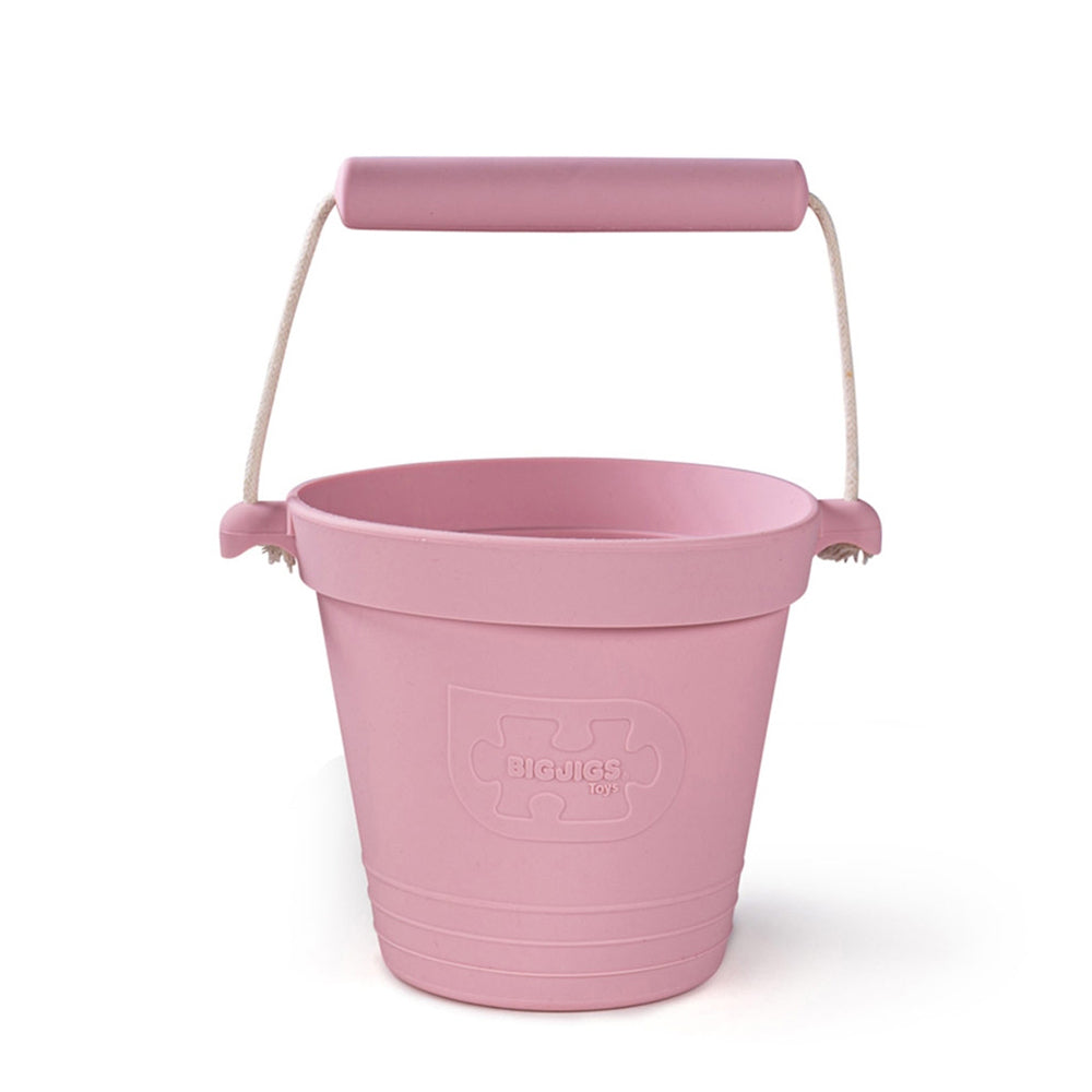 2PK Bigjigs Toys 14cm Activity Bucket Kids Toy Blush Pink 18m+