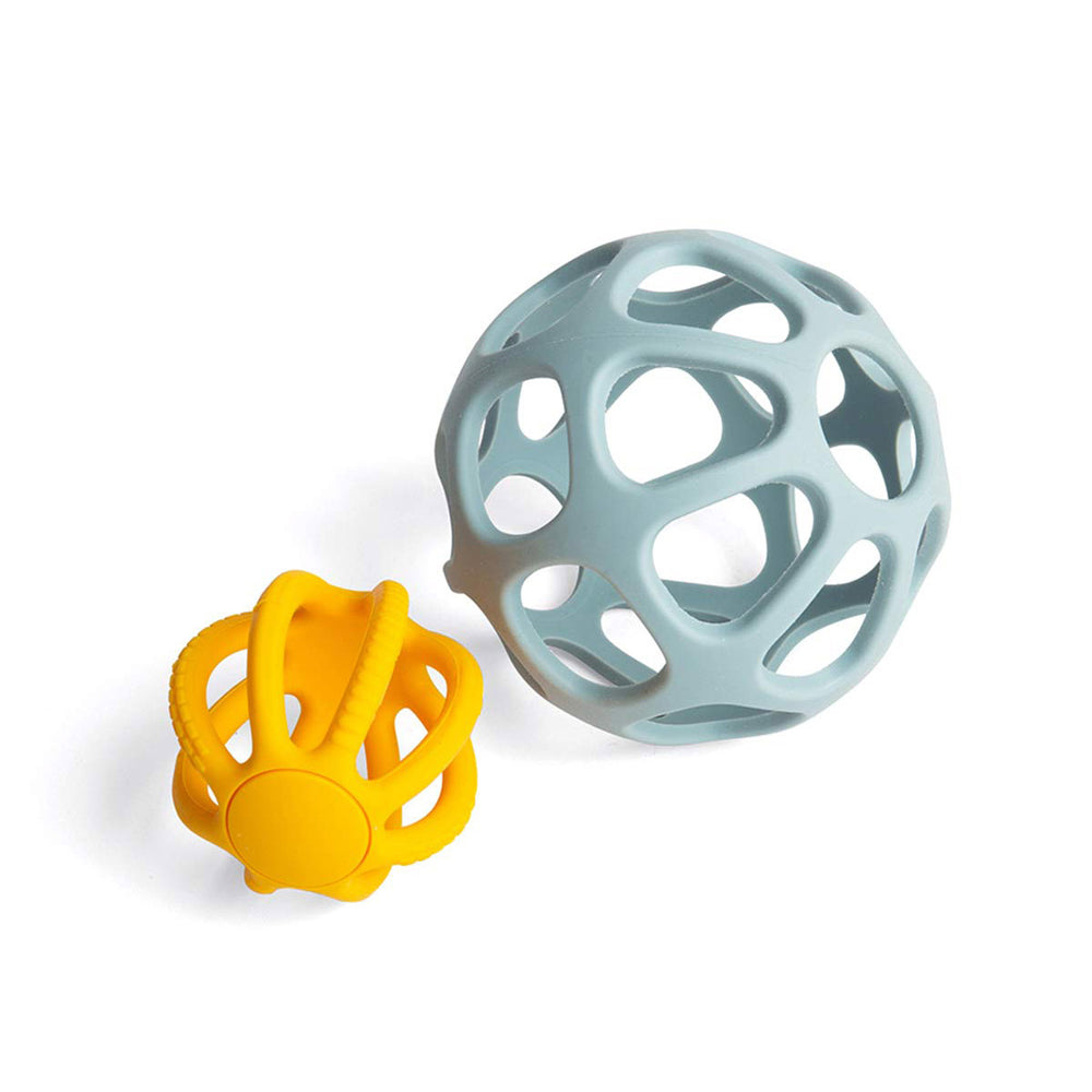 2x 2pc Bigjigs Toys Silicone Activity Balls Baby/Toddler Sensory Toy 12m+