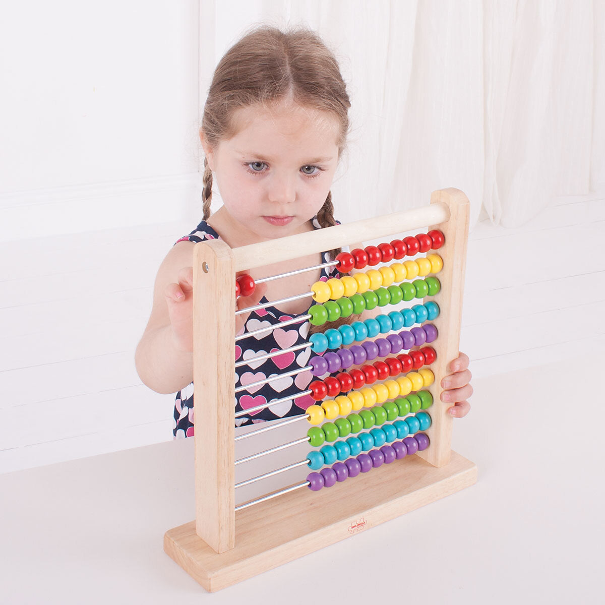 Bigjigs Toys Wooden Abacus Kids Educational Toy 18m+
