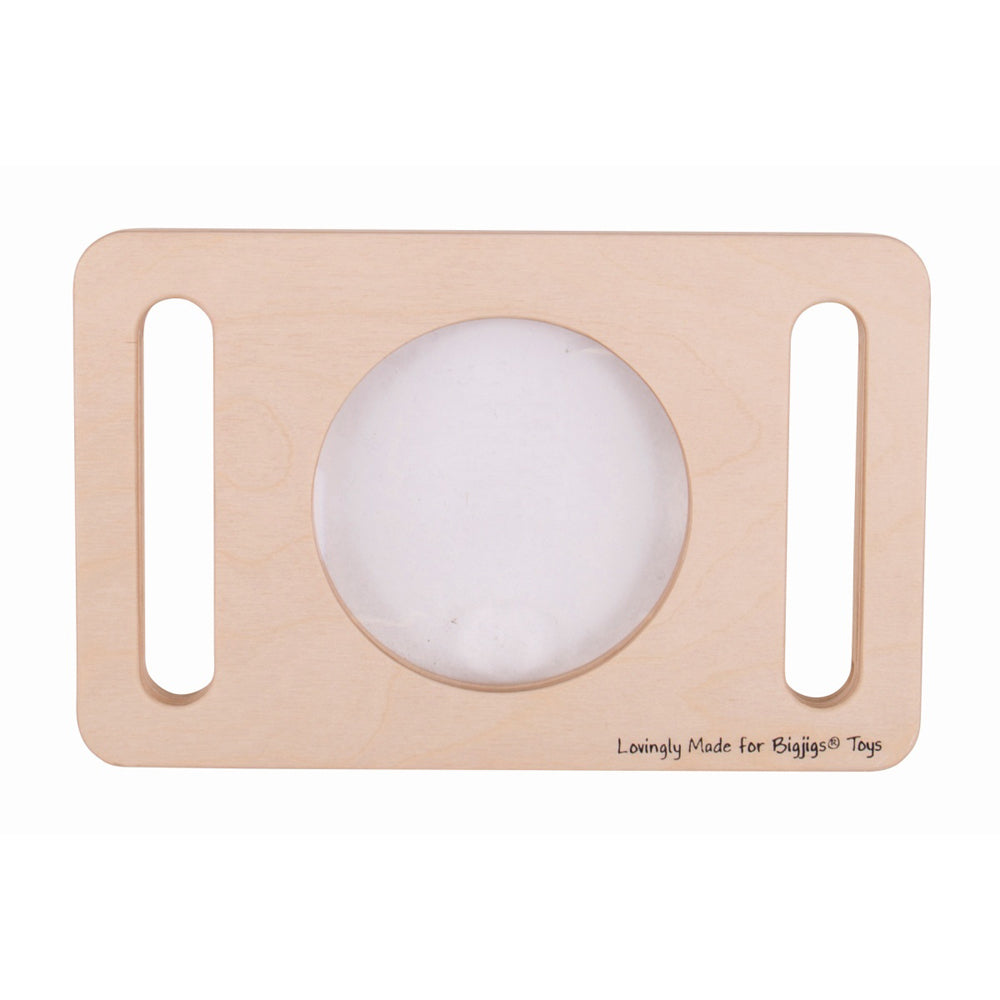 Bigjigs Toys 25cm Two-Handed Magnifer Glass Kids/Children Wooden Toy 18m+