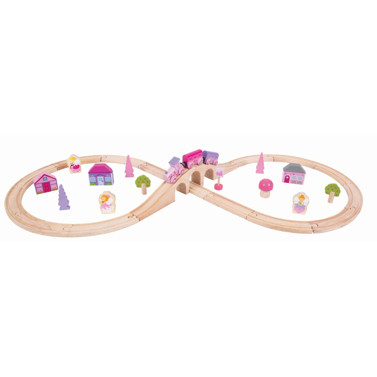 Bigjigs Rail Fairy Figure of Eight Train Set Kids Wooden Toy 3y+