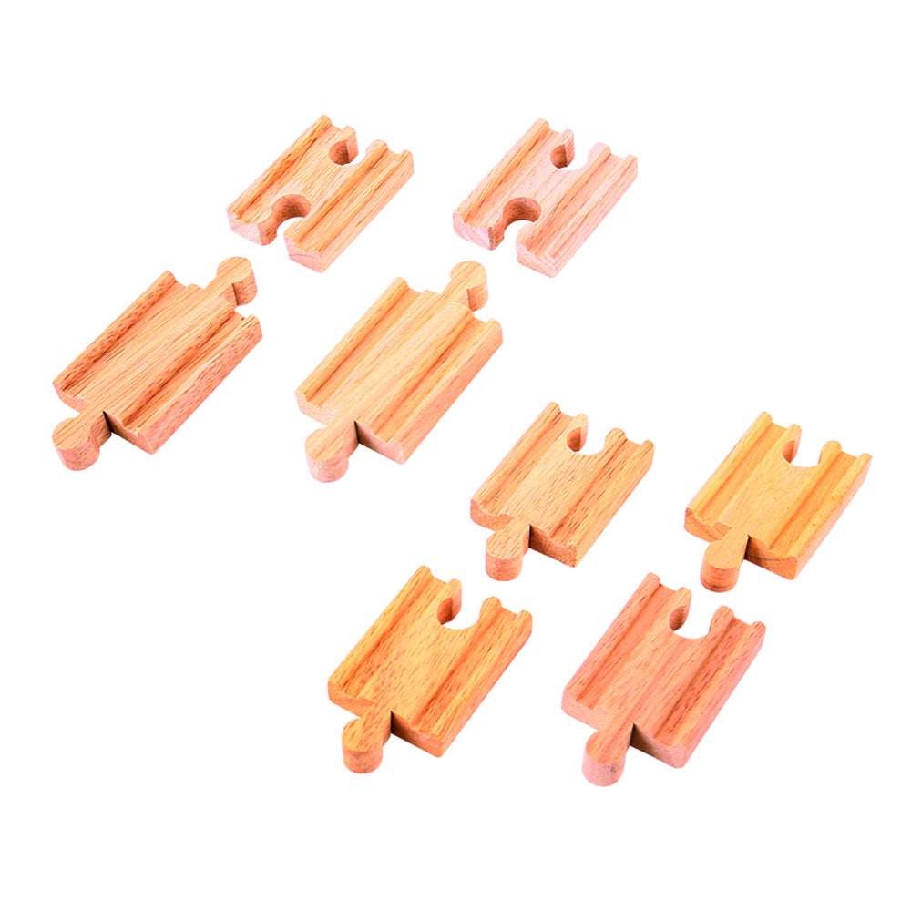 2x 8pc Bigjigs 5.5cm Mini Railway Tracks Kids Wooden Toy 3y+