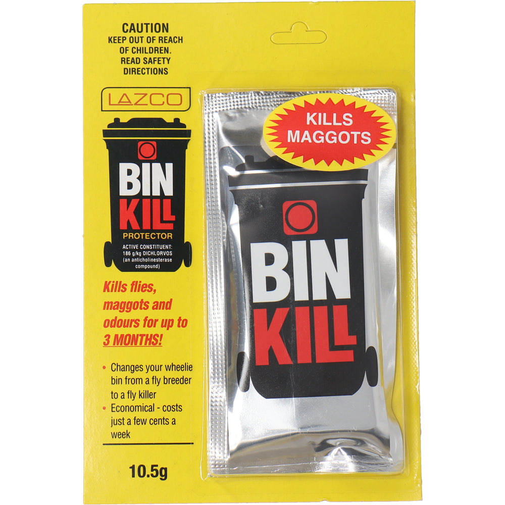 3PK BinKill Wheelie Bin Protector 10.5g Cleaner Sanitizer