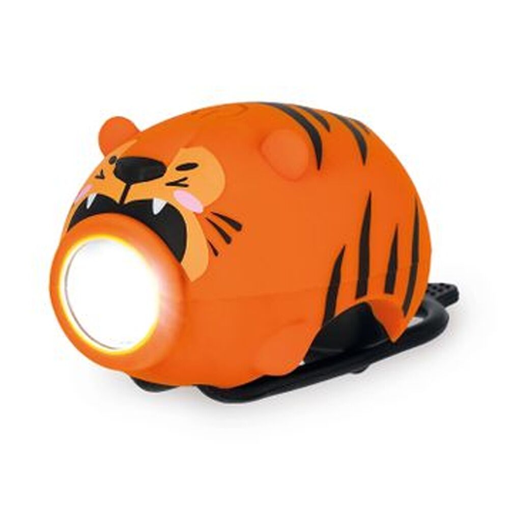 Legami Rechargeable Front Bike Light & Bell w/3 Modes 5 Sounds Cycling Tiger