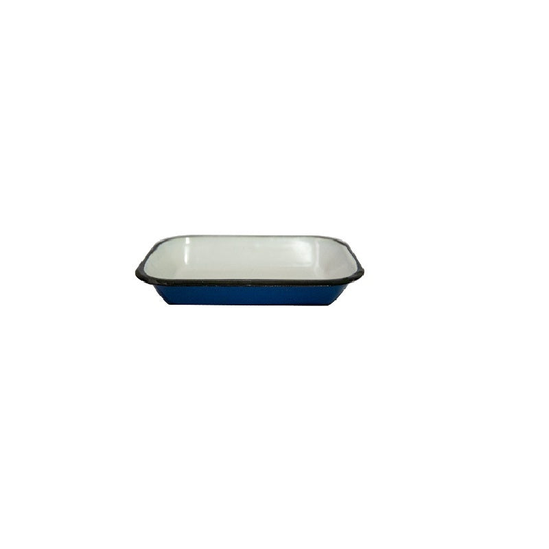 6x Urban Style Enamelware 14cm Pickle Tray w/ Black Rim - Blue