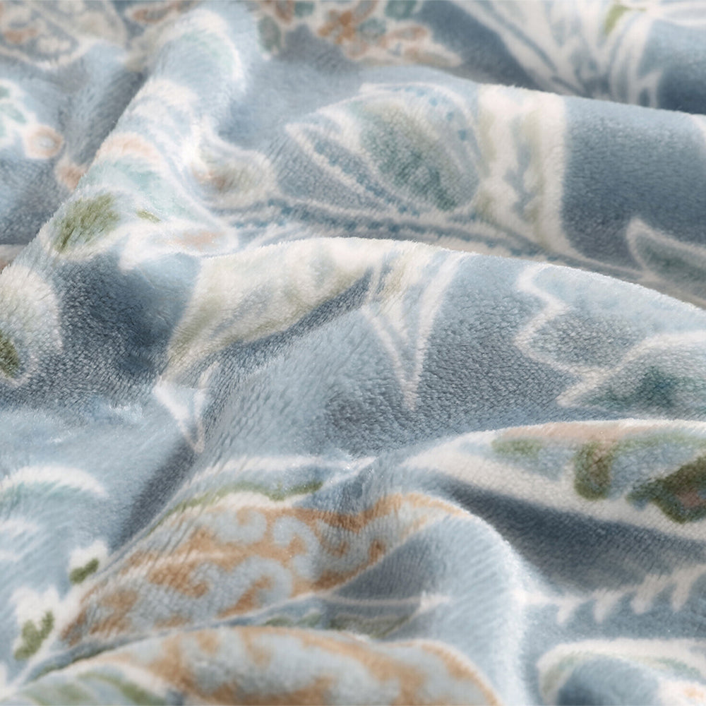 Tommy Bahama Tiki Bay Single/Double Size Blanket Bedding Silver Blue