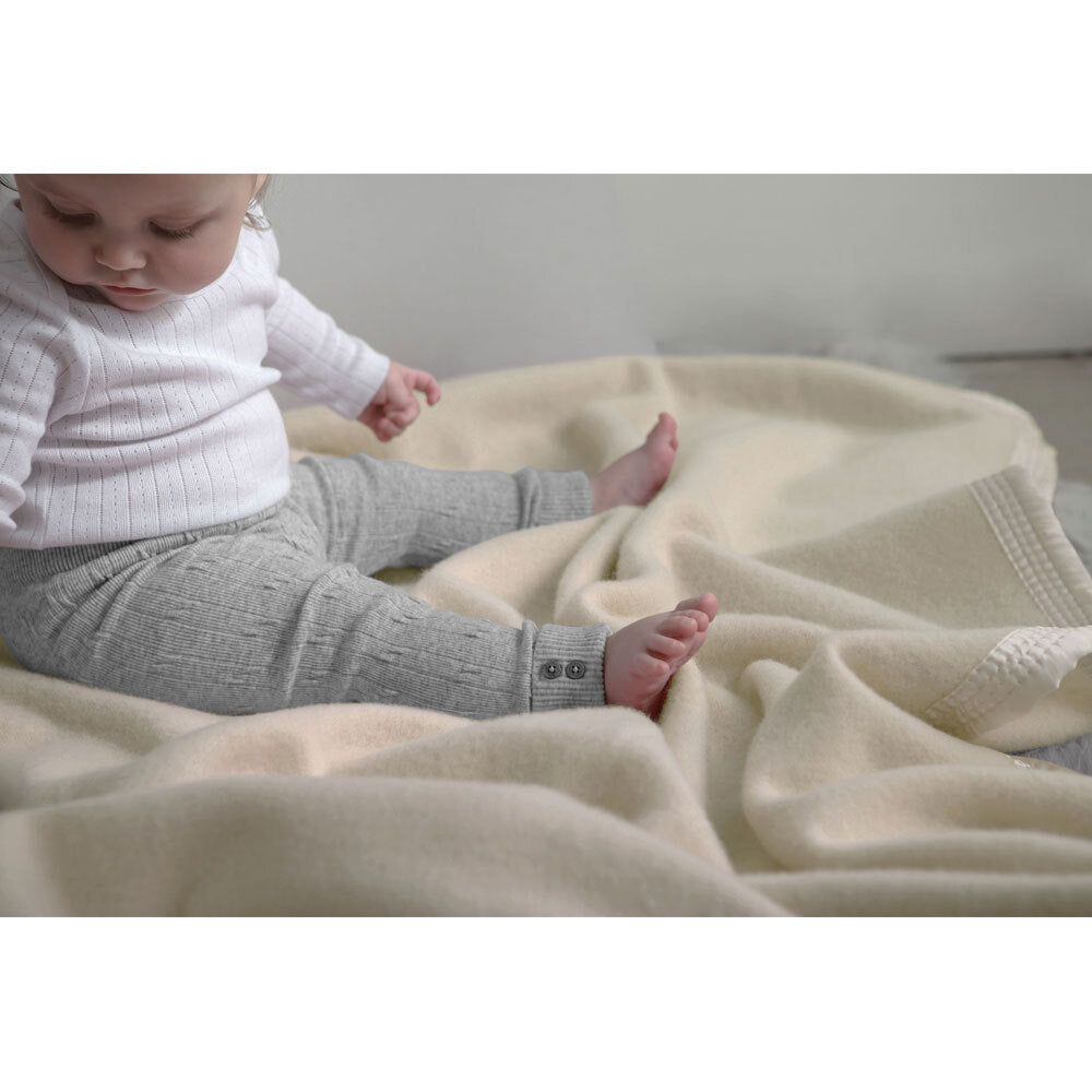 Onkaparinga Baby Australian Wool Bassinet Blanket - Cream