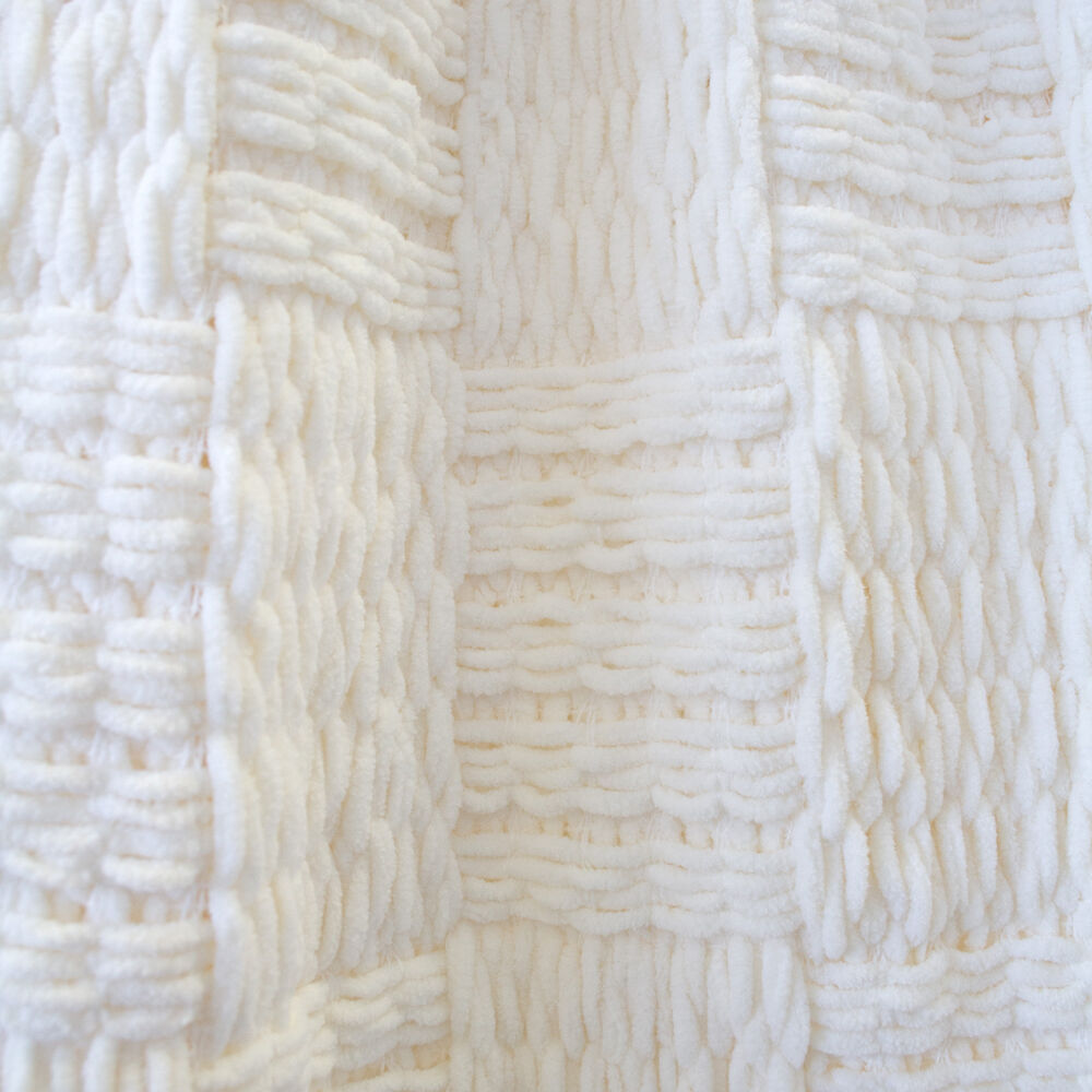 Bambury Asha Warm Sofa/Couch Blanket Soft Bedroom Throw 130x200cm White