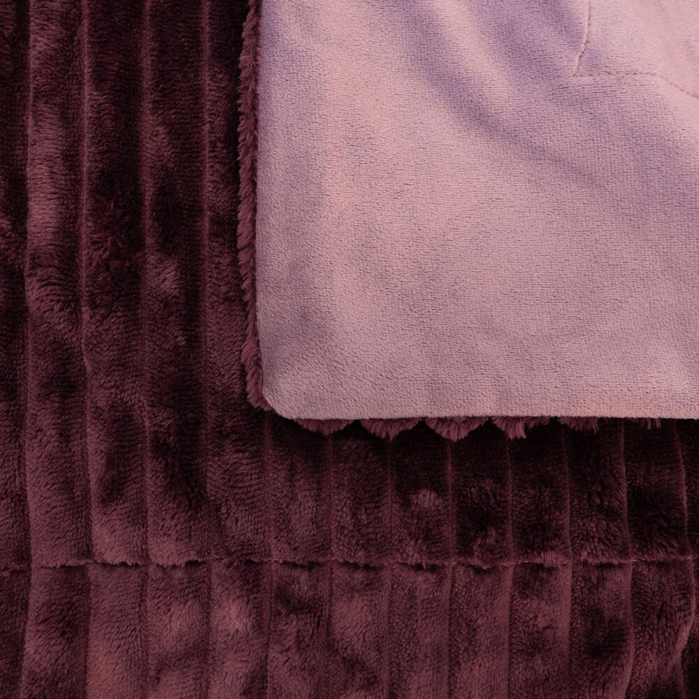 Bambury Channel Warm Sofa/Couch Blanket Soft Bedroom Throw 150x200cm Plum