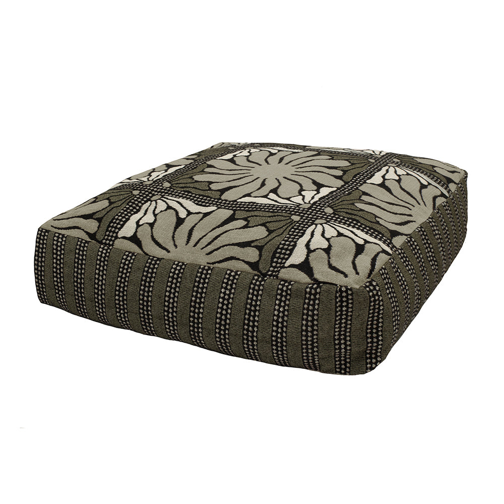 Bambury Zinnia Poly/Cotton Filled Floor Cushion 55cm Moss