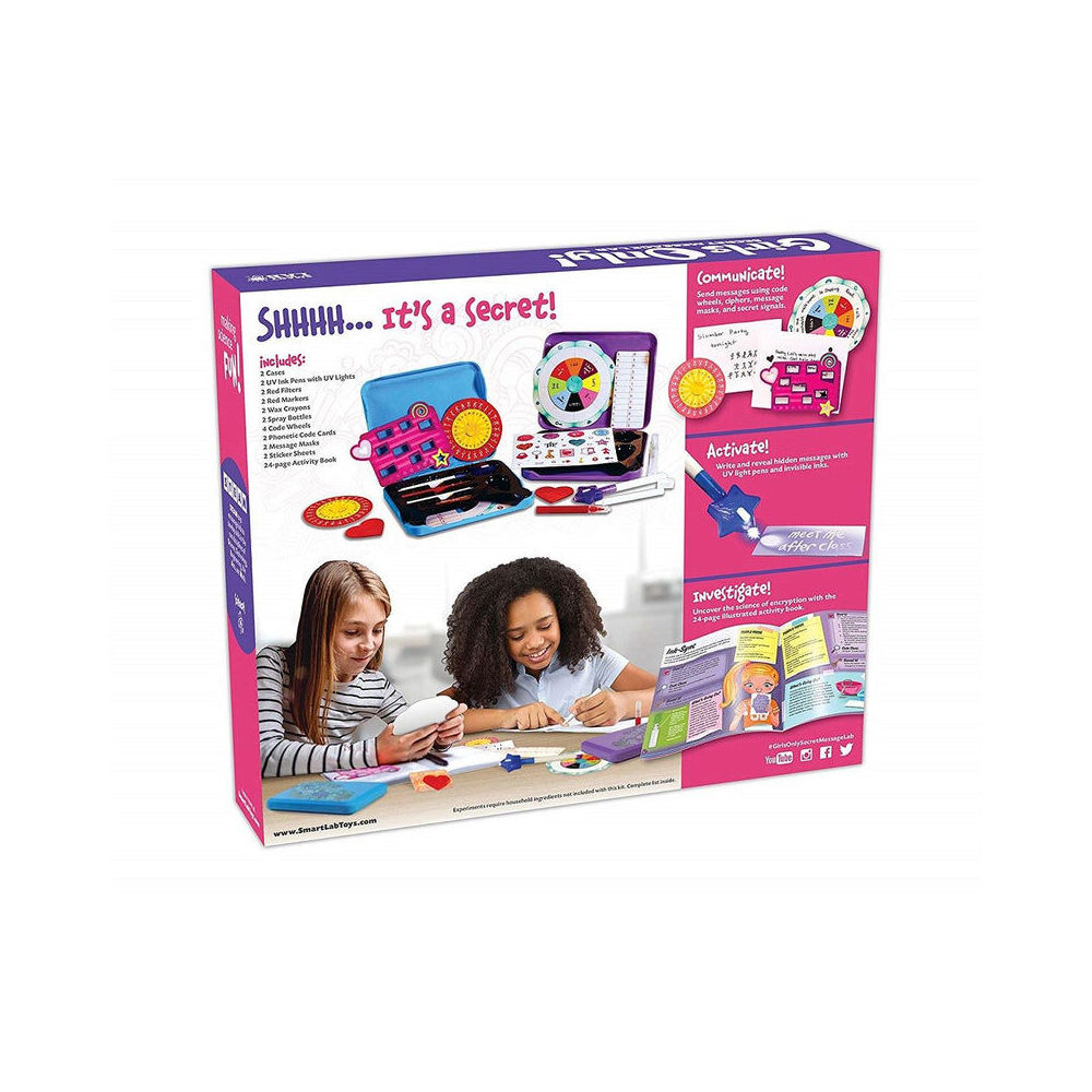 2pc Smart Lab Secret Message Girls Only Kids 8 Years Invisible Ink Kit
