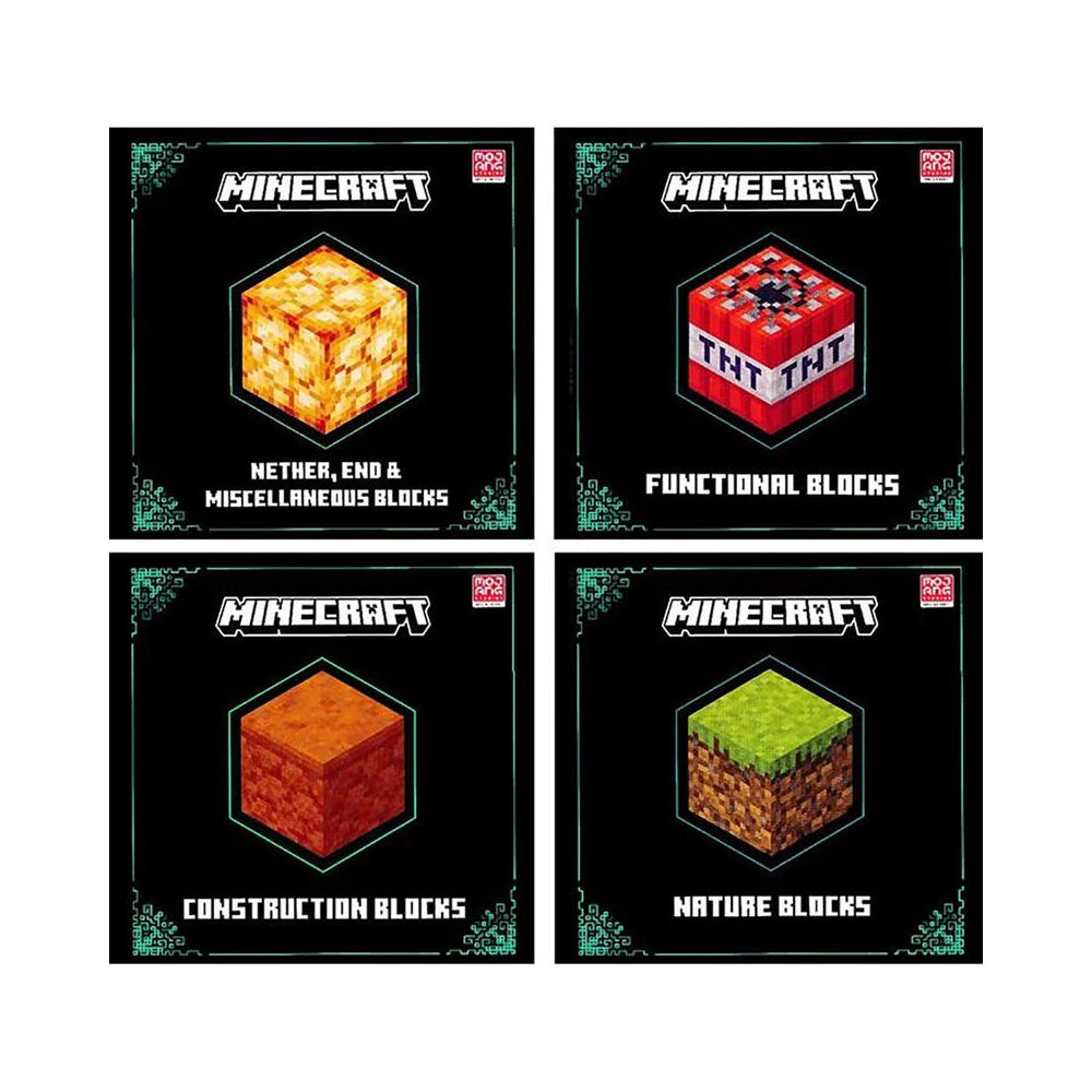Minecraft Blocks Complete Collection 4 Hardback Book Slipcase Set Mojang AB