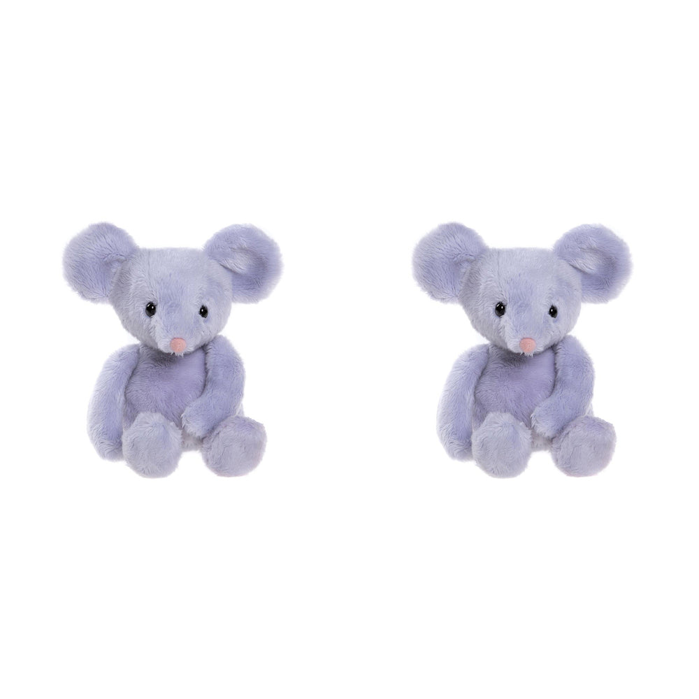 2PK Charlie Bears Bear & Me Baby Pip Mouse 17x6cm - Purple 0m+