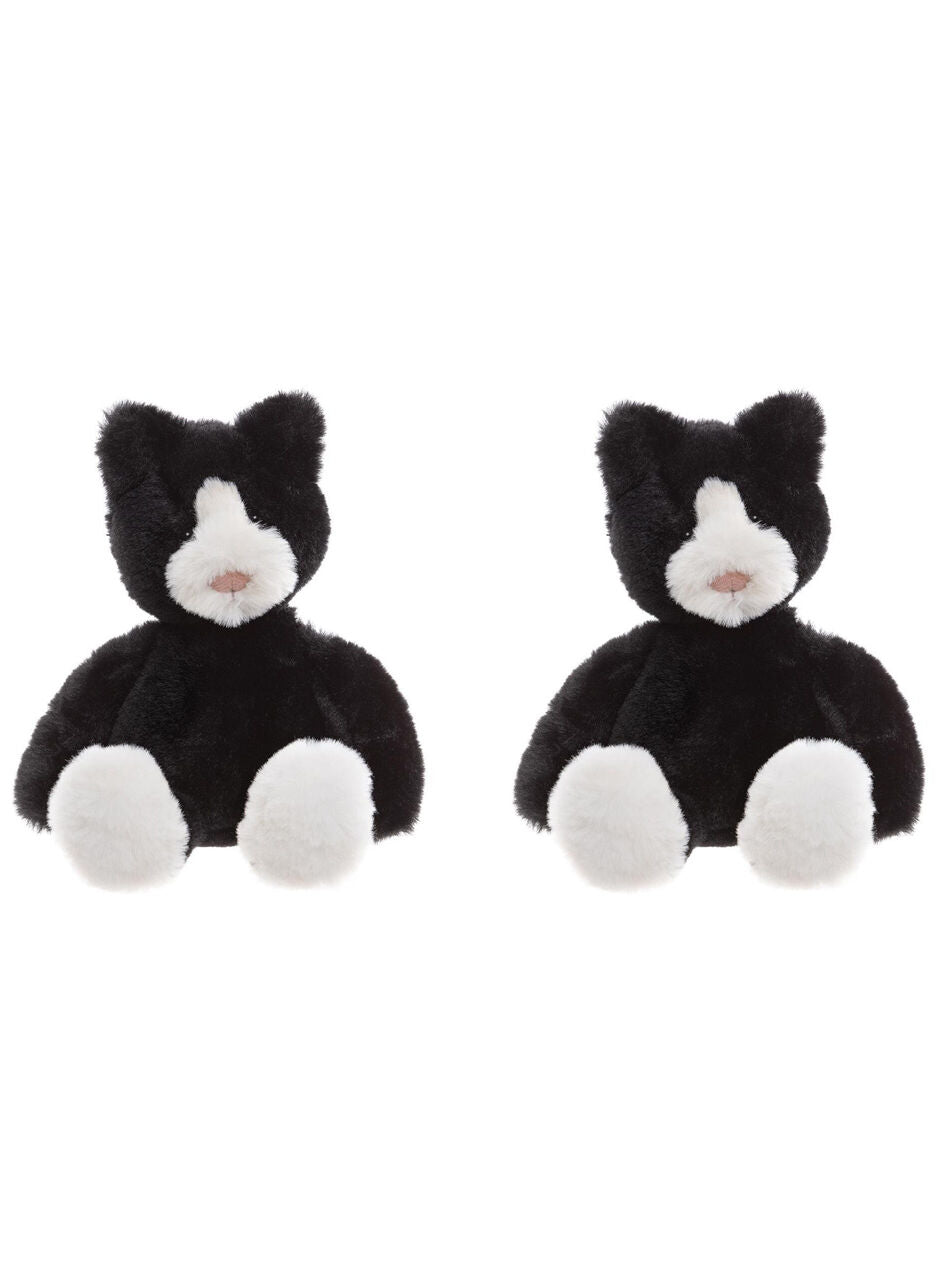 2PK Charlie Bears Puddy the Kitten Small Kids Plush Toy 0Y+ Black