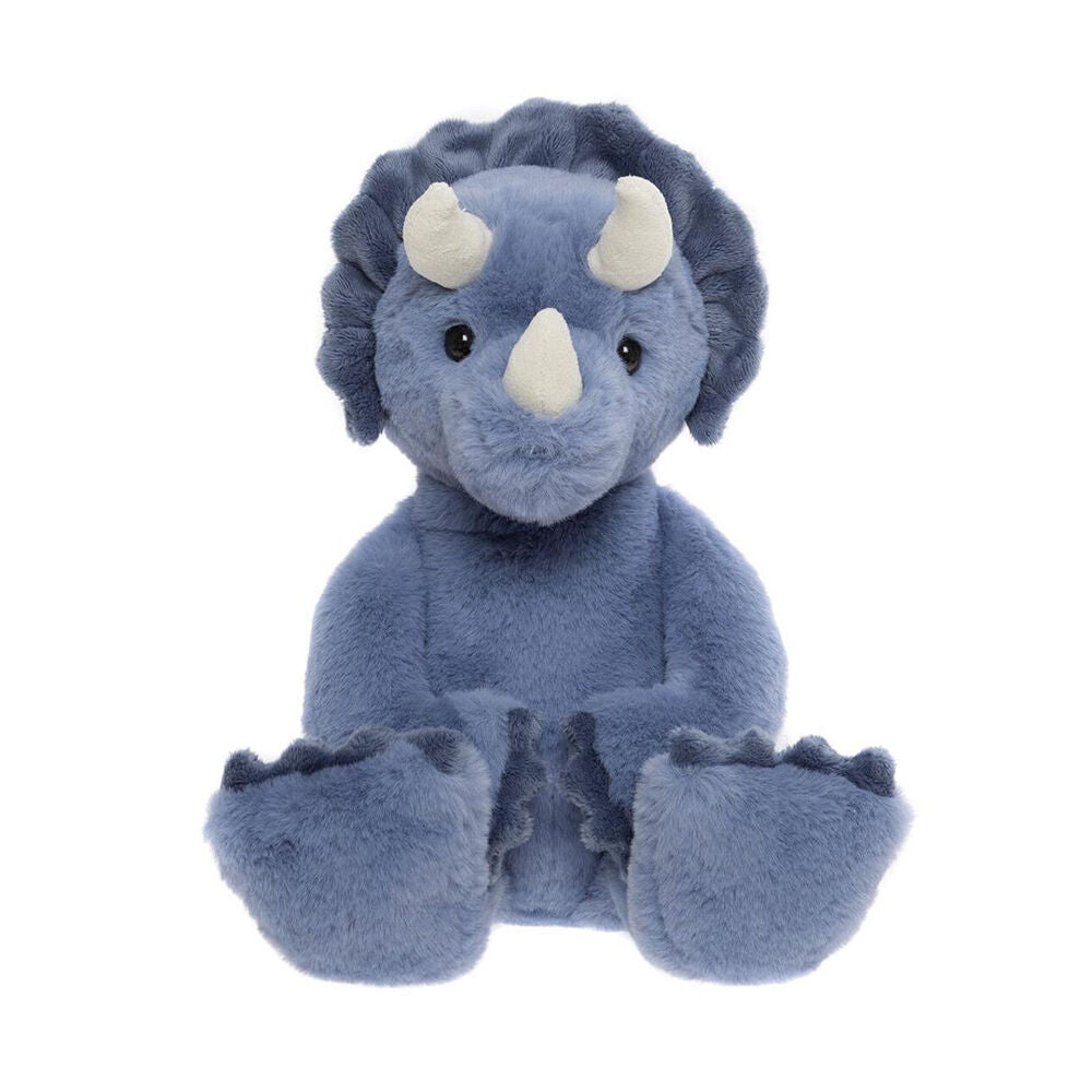 Charlie Bears Troy the Triceratops Dinosaur Kids Large Plush Toy 0Y+ Blue
