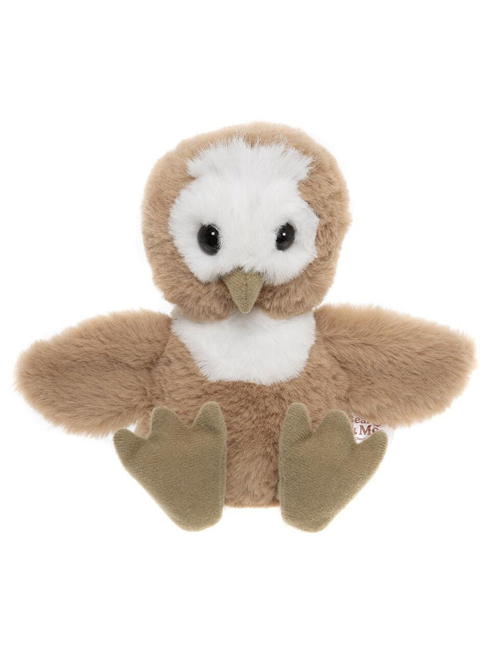 2PK Charlie Bears Hoot the Owl Small Childrens Plush Toy 0Y+ Brown