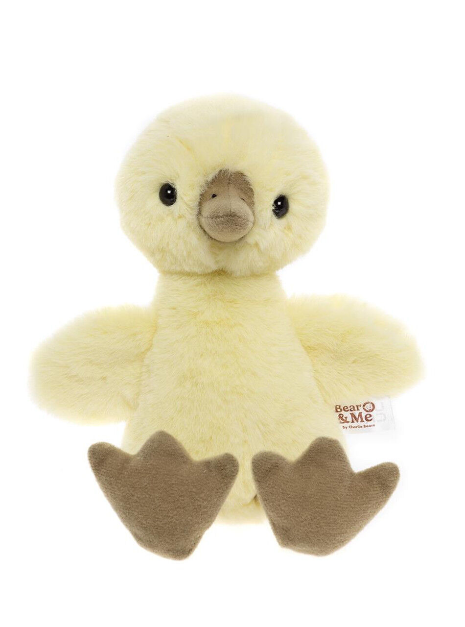 2PK Charlie Bears Waddle the Duckling Small Kids Plush Toy 0Y+ Yellow