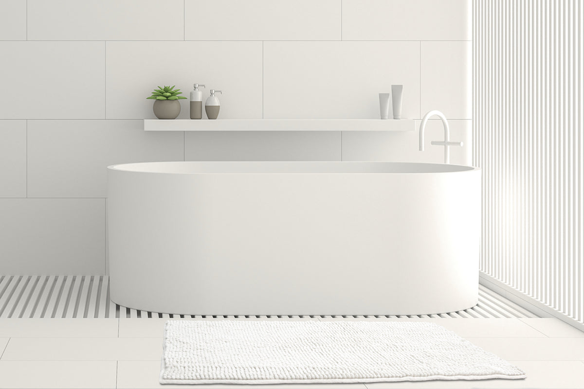 Ardor Toggle 50x100cm Bath Mat White