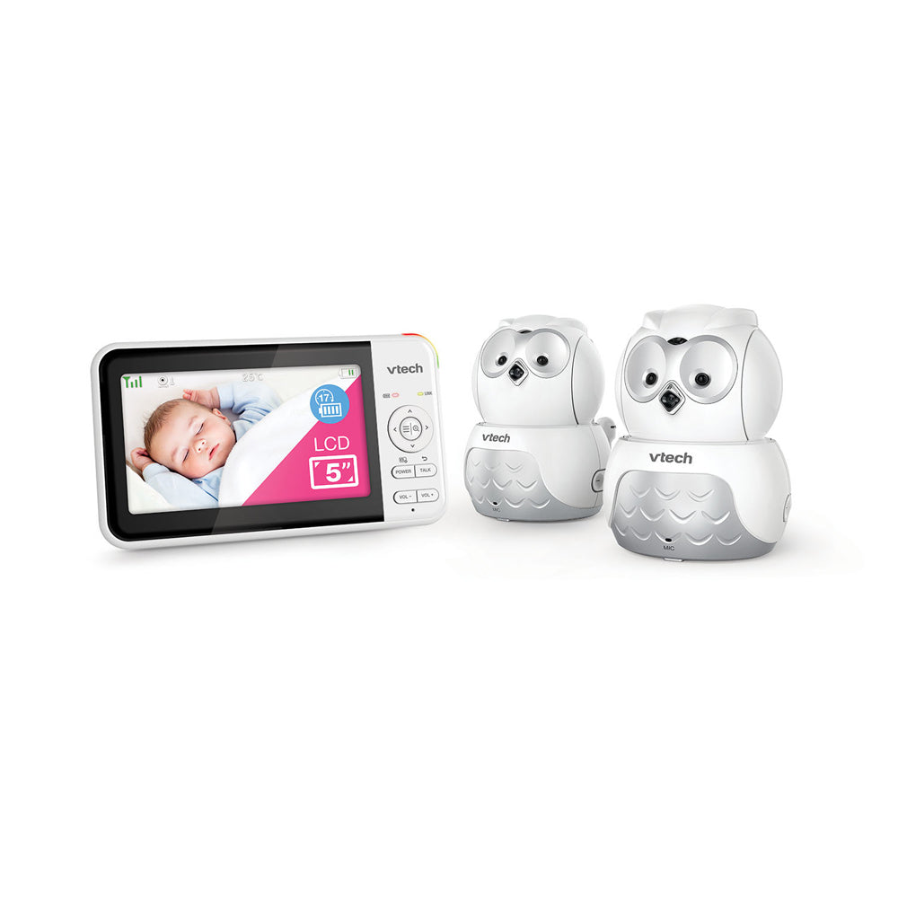VTech Full Colour Pan & Tilt Baby Video Monitor Twin Camera - White
