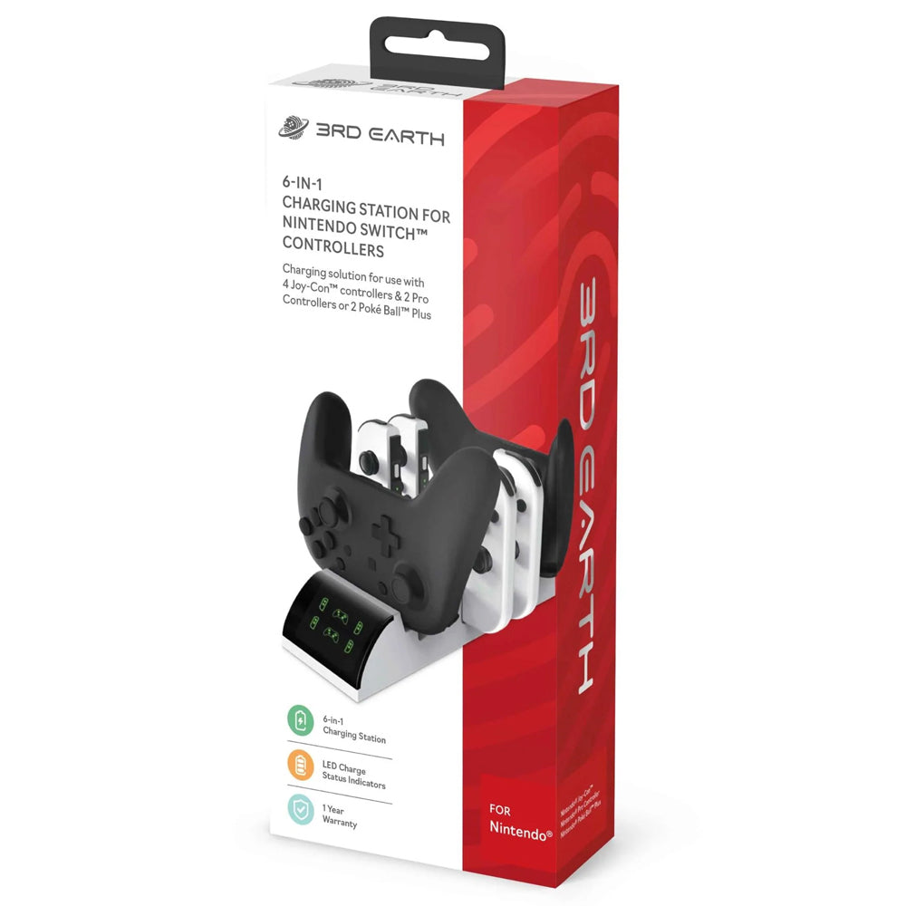 3rd Earth 6-in-1 Charging Station For Nintendo Switch Controllers