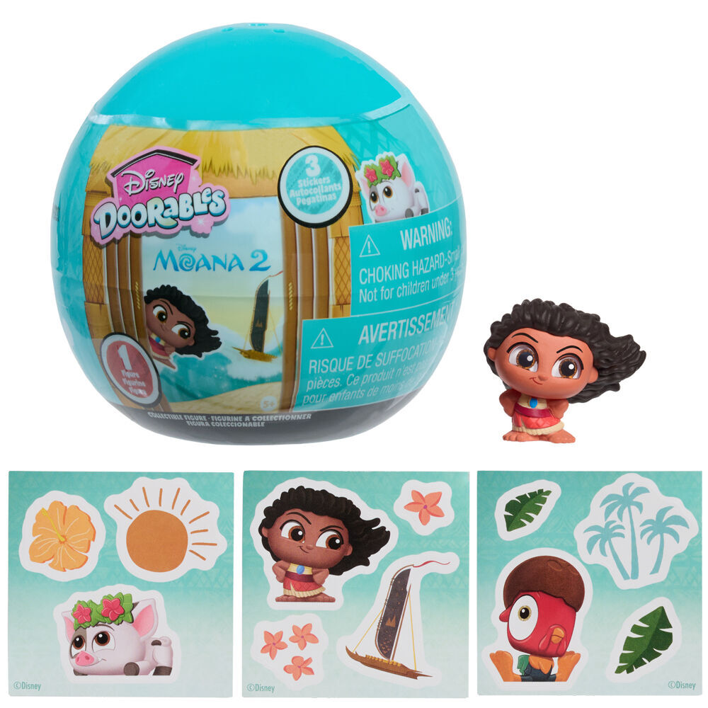 6PK Disney Doorables Moana 2 Blind Bag Kids Toy Assorted 5y+