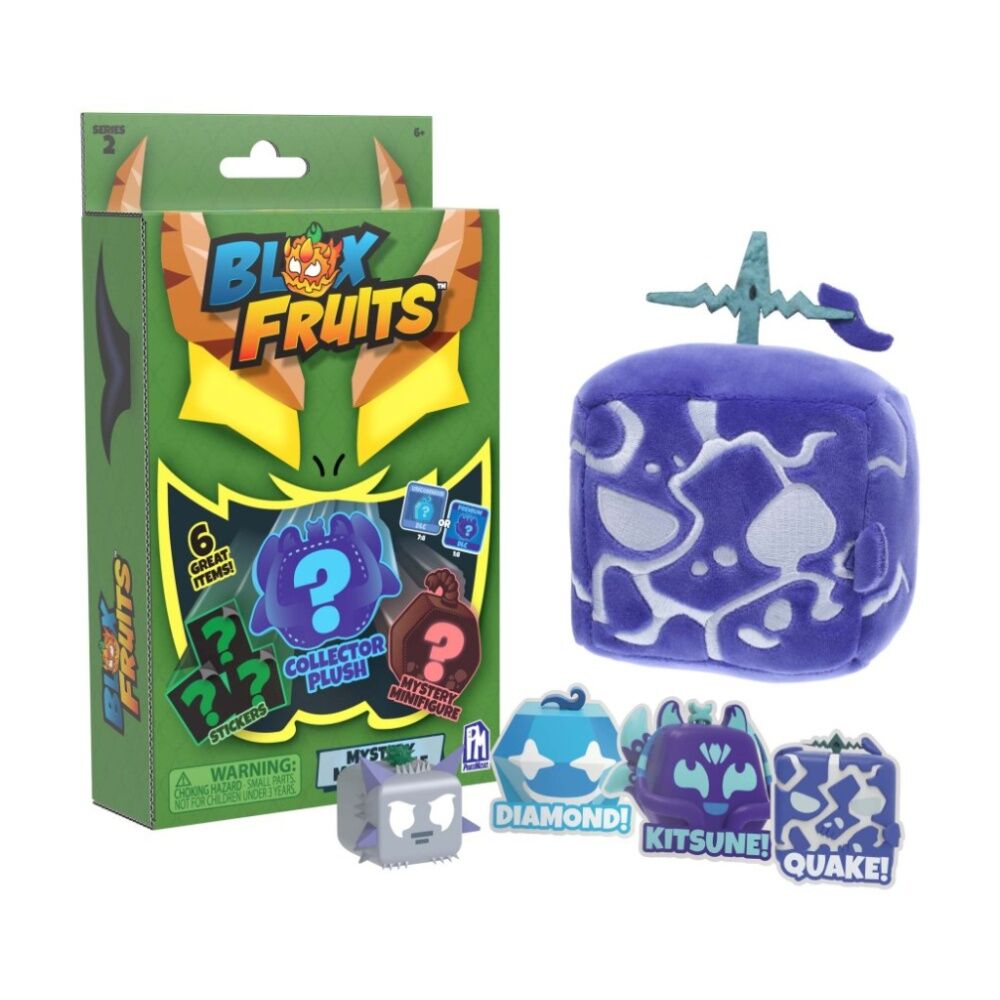 6pc Blox Fruits Mini Bundle Collectible Plush Kids Toy Multi Colour Assorted