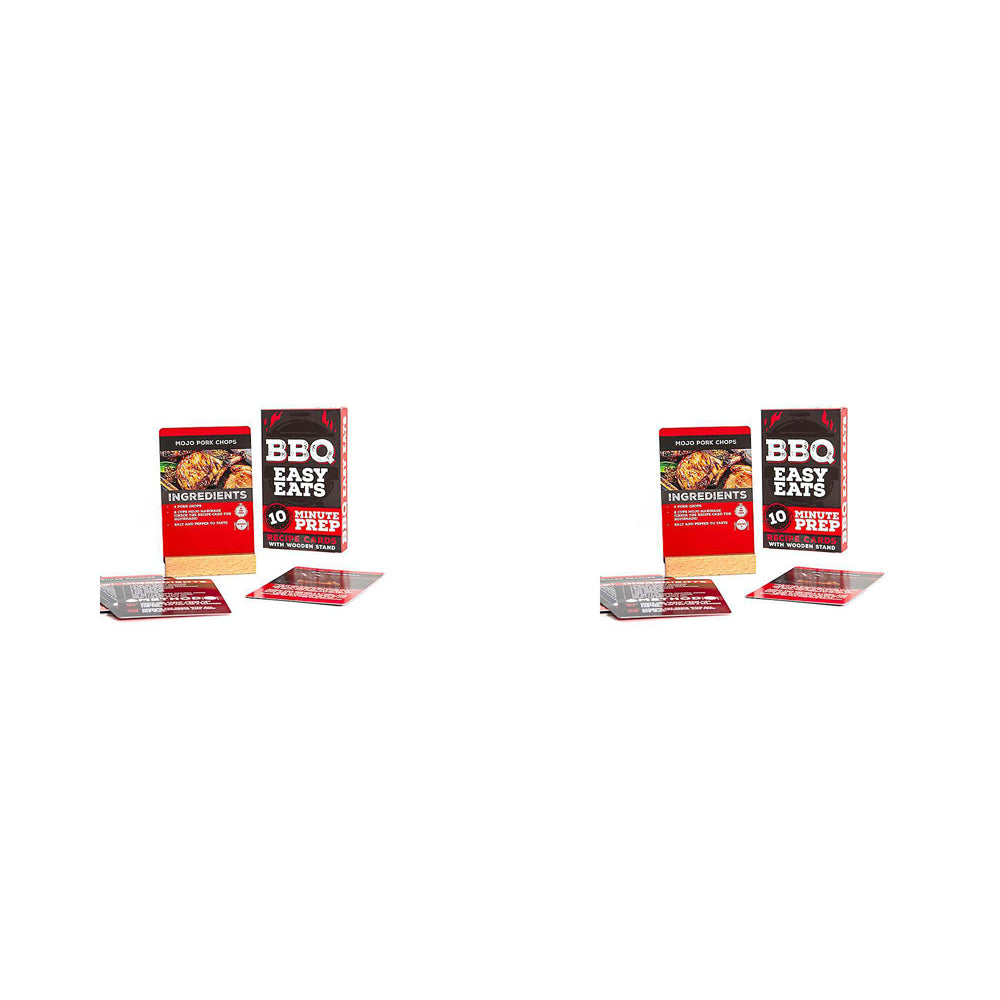 2PK Boxer Gifts Easy Eats BBQ Recipe Cards Home/Kitchen Cooking