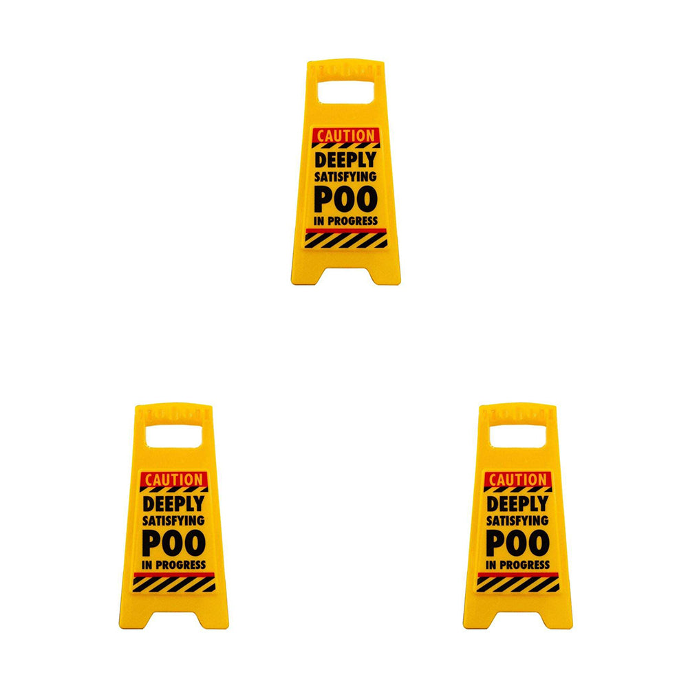 3PK Boxer Gifts Satisfying Poo Desk Warning Sign Home/Office Decor