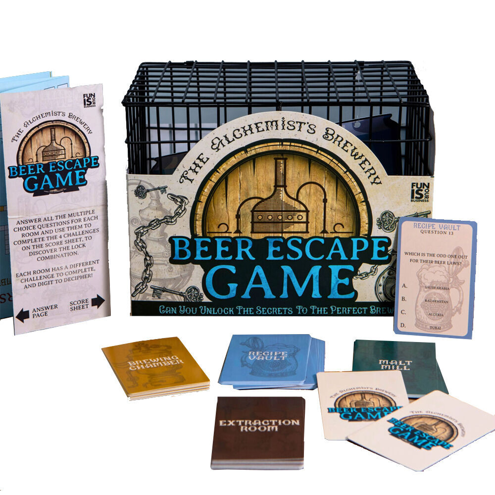 Boxer Gifts Beer Escape Room Beer Trivia Puzzle Game 21y+