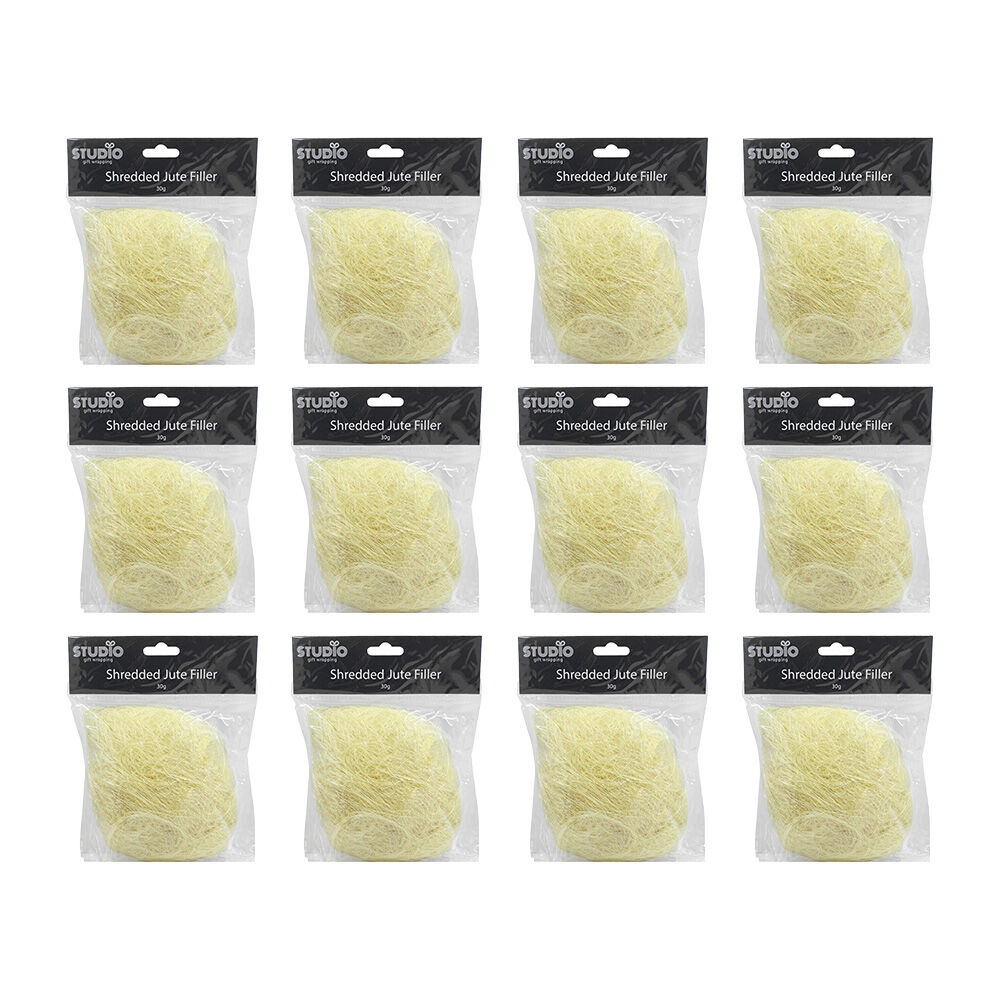 12PK Studio Gift Wrapping 30g Filler/Shred Jute Natural