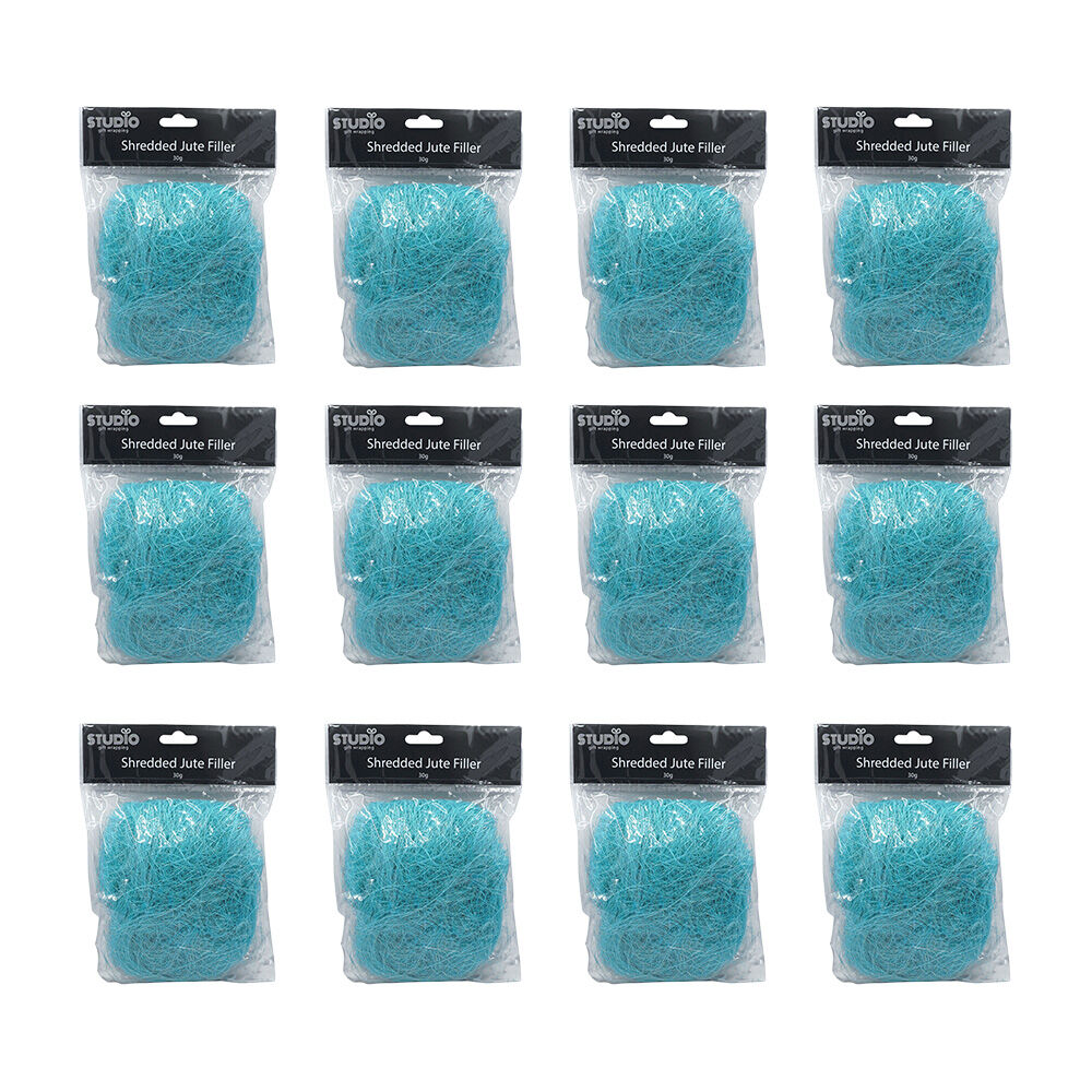 12PK Studio Gift Wrapping 30g Filler/Shredded Jute Blue