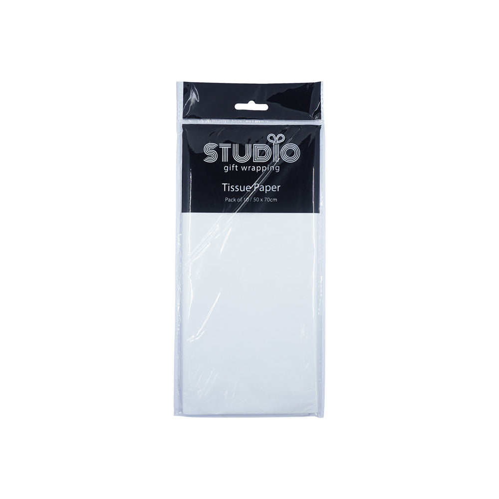 12x 10pc Studio Gift Wrapping Tissue Paper 50x70cm White