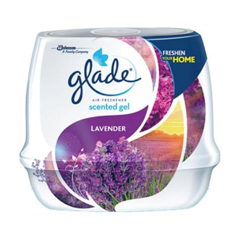 6PK Glade Cone Scented Gel Air Freshener Home Fragrance Lavender 180g