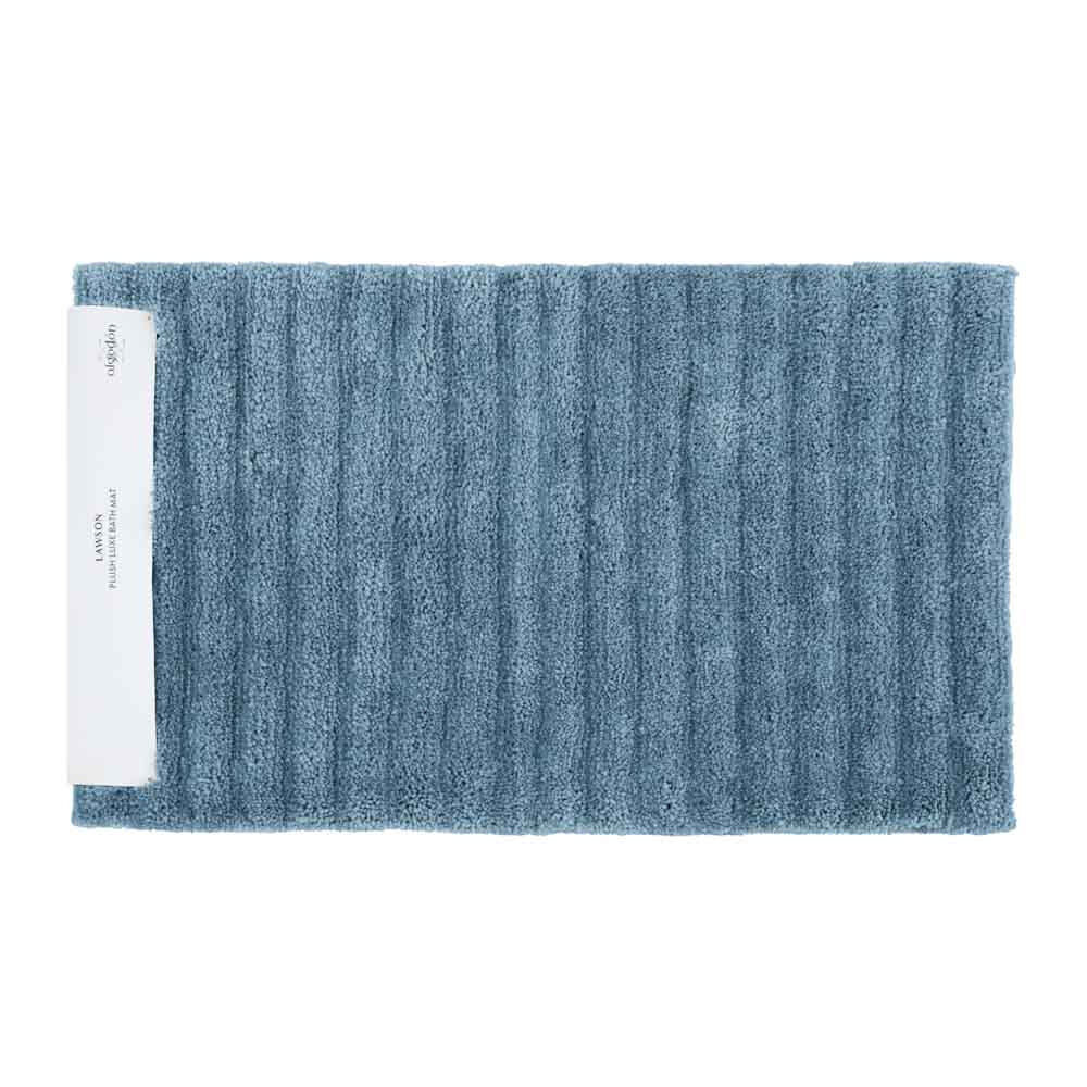 2PK Algodon Polyester Lawson Plush Bath Runner Non-Slip Soft Mat Denim 50x100cm