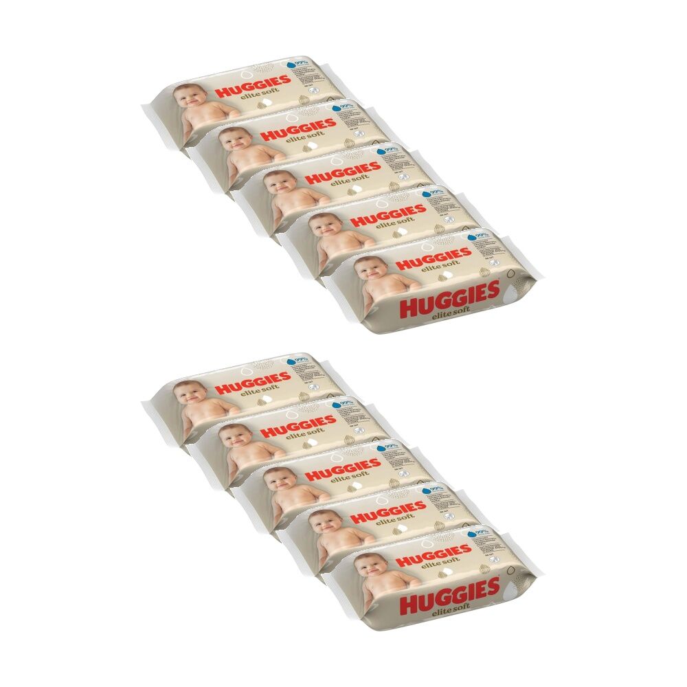 10x 56pc Huggies Elite Soft Baby Wipes Travel Pack Sensitive Skin
